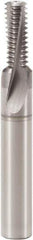 Seco - M6x1.00 Metric Coarse, 0.185" Cutting Diam, 3 Flute, Solid Carbide Helical Flute Thread Mill - Internal Thread, 0.492" LOC, 2.165" OAL, 6mm Shank Diam - Eagle Tool & Supply