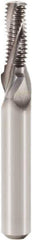 Seco - #10-32 UNF, 0.156" Cutting Diam, 3 Flute, Solid Carbide Helical Flute Thread Mill - Internal Thread, 0.39" LOC, 1.929" OAL, 6mm Shank Diam - Exact Industrial Supply