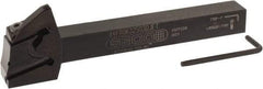 Seco - X4 Jet, External, Right Hand, 0.256" Max Depth of Cut, 0.031 to 0.118" Groove Width, Indexable Grooving Tool Holder - X4GK25..R Insert Compatibility, 0.63" Shank Height, 0.63" Shank Width, 6" OAL, Through Coolant - Eagle Tool & Supply