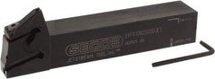 Seco - X4 Jet, External, Right Hand, 0.256" Max Depth of Cut, 0.031 to 0.118" Groove Width, Indexable Grooving Tool Holder - X4GK25..R Insert Compatibility, 1" Shank Height, 1" Shank Width, 6" OAL, Through Coolant - Eagle Tool & Supply