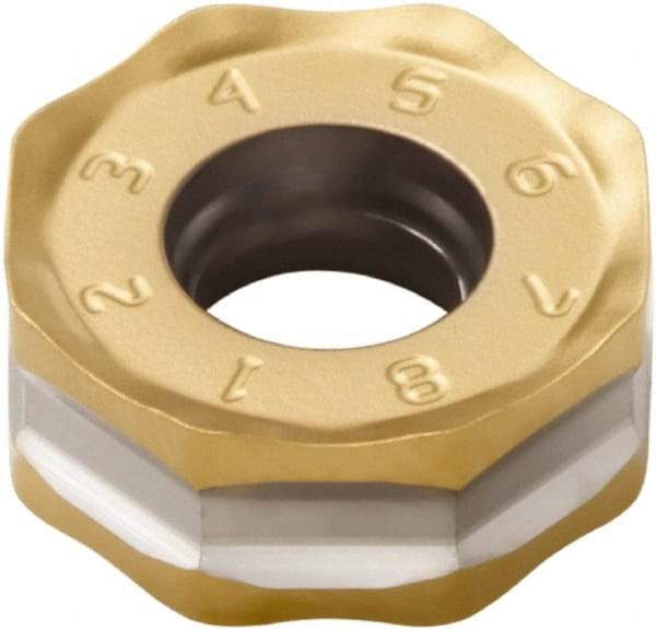 Seco - ONMU050410 M11 Grade MP3000 Carbide Milling Insert - TiAlN Finish, 0.157" Thick, 0.472" Inscribed Circle - Eagle Tool & Supply