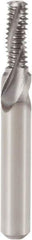 Seco - M4x0.70 Metric Coarse, 0.124" Cutting Diam, 3 Flute, Solid Carbide Helical Flute Thread Mill - Internal Thread, 0.315" LOC, 1.929" OAL, 6mm Shank Diam - Eagle Tool & Supply