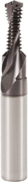Seco - 1/2-20 UNF, 0.428" Cutting Diam, 2 Flute, Solid Carbide Helical Flute Thread Mill - Internal Thread, 3-1/2" OAL, 14mm Shank Diam - Eagle Tool & Supply