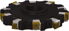 Seco - Arbor Hole Connection, 1.0236" Cutting Width, 1.2874" Depth of Cut, 125mm Cutter Diam, 1.5748" Hole Diam, 4 Tooth Indexable Slotting Cutter - 335.25 Toolholder, L/XNHQ 1407 Insert - Eagle Tool & Supply