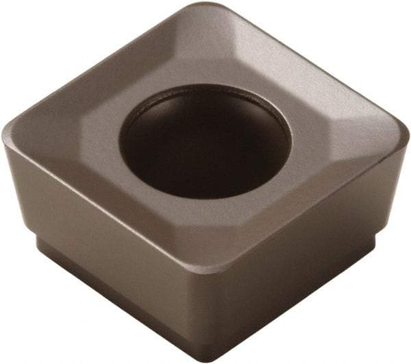 Seco - SCET120630 M14 Grade MP2500 Carbide Milling Insert - TiCN/Al2O3 Finish, 1/4" Thick, 1/2" Inscribed Circle, 0.118" Corner Radius - Eagle Tool & Supply