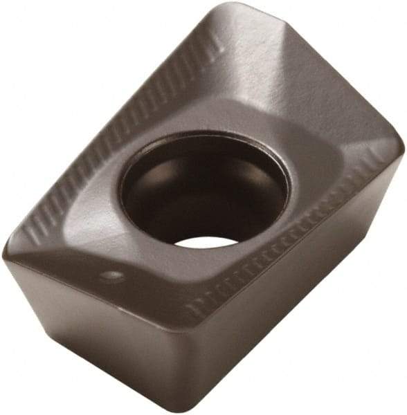 Seco - XOMX120420 ME08 Grade T350M Carbide Milling Insert - TiCN/Al2O3 Finish, 0.163" Thick, 0.079" Corner Radius - Eagle Tool & Supply