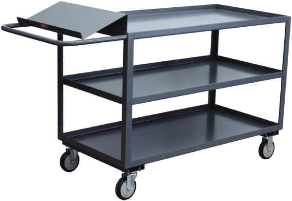 Jamco - 1,200 Lb Capacity, 24" Wide x 30" Long x 35" High Heavy Duty Service Cart - 3 Shelf, Steel - Eagle Tool & Supply