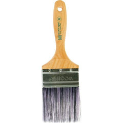 Wooster Brush - 3" Flat Synthetic Wall Brush - 3-7/16" Bristle Length, 6-1/4" Maple Beavertail Handle - Eagle Tool & Supply