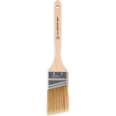 Wooster Brush - 2" Angled Synthetic Sash Brush - 2-11/16" Bristle Length, 7-7/8" Maple Fluted Handle - Eagle Tool & Supply