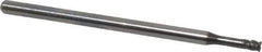 OSG - 3/32", 4 Flute, Single End, Solid Carbide, 0.01" Corner Radius End Mill - 2-1/4" OAL, 45° Helix, Right Hand Flute, 3/32" LOC, Right Hand Cut, 3/8" Extended Reach - Eagle Tool & Supply