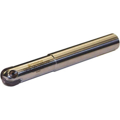 Tool-Flo - 1" Cut Diam, 1" Shank Diam, 7-1/2" OAL, Indexable Ball Nose End Mill - 2-3/4" Head Length, Straight Shank, TBN Toolholder, TBNR 1000, TBRR 1000 Insert - Eagle Tool & Supply