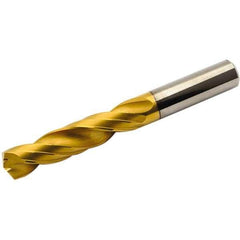 Seco - 0.2365" 140° Solid Carbide Jobber Drill - Multilayer TiAlN Finish, Right Hand Cut, Spiral Flute, Straight Shank, 3.228" OAL, Standard Point - Eagle Tool & Supply