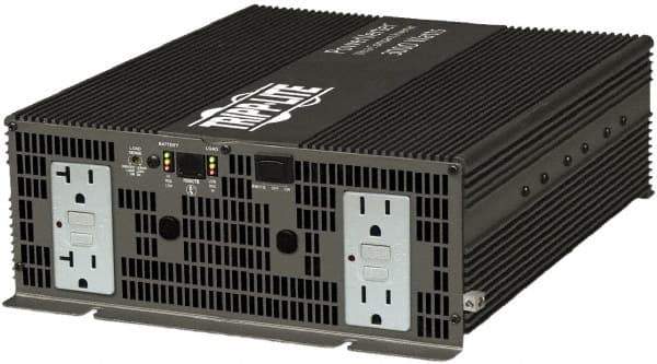 Tripp-Lite - 4 Connection, 12 VDC Input, 120 VAC Output, 6,000 Peak Wattage, Surface Mount Power Inverter - 10-1/2" Wide x 4" Deep x 4" High, 3,000 Watt Continuous Output Power, Fan Cooled - Eagle Tool & Supply