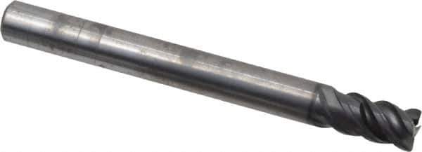 Seco - 1/4", 4 Flute, Single End, Solid Carbide, 0.015" Corner Radius End Mill - 2-1/2" OAL, 48° Helix, Right Hand Flute, 1/2" LOC, Right Hand Cut - Eagle Tool & Supply