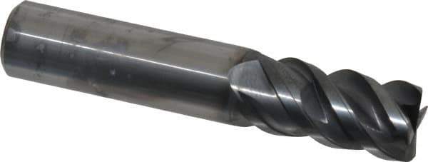 Seco - 3/4", 4 Flute, Single End, Solid Carbide, 0.03" Corner Radius End Mill - 4" OAL, 48° Helix, Right Hand Flute, 1-1/2" LOC, Right Hand Cut - Eagle Tool & Supply