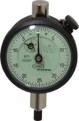 Mahr - 1/8" Range, 0-25-0 Dial Reading, 0.0005" Graduation Dial Drop Indicator - 1-3/4" Dial, 0.05" Range per Revolution, 0.0005" Accuracy, Revolution Counter - Eagle Tool & Supply