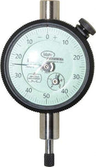 Mahr - 1/4" Range, 0-50-0 Dial Reading, 0.001" Graduation Dial Drop Indicator - 1-3/4" Dial, 0.1" Range per Revolution, 0.001" Accuracy, Revolution Counter - Eagle Tool & Supply