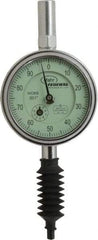 Mahr - 1" Range, 0-100 Dial Reading, 0.001" Graduation Dial Drop Indicator - 2-1/4" Dial, 0.1" Range per Revolution, 0.001" Accuracy, Revolution Counter - Eagle Tool & Supply