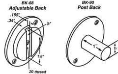 Mahr - Post Drop Indicator Back - Use with Wet-Proof Dial Indicators - Eagle Tool & Supply