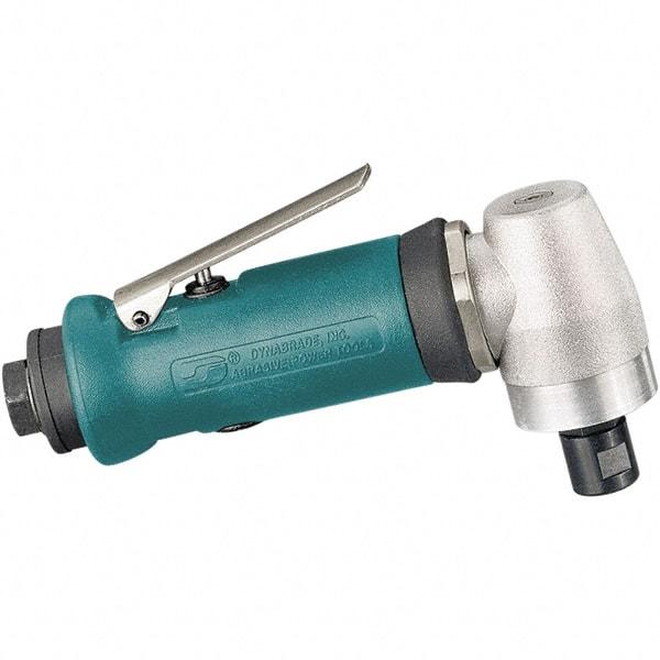 Dynabrade - 1/4" Collet, Angle Handle, Air Angle Die Grinder - 20,000 RPM, Rear Exhaust, 21 CFM, 0.4 hp, 90 psi, 1/4 NPT Inlet - Eagle Tool & Supply