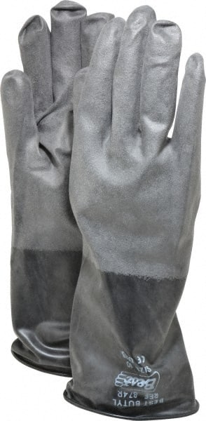 SHOWA - Size XL (10), 14" Long, 14 mil, Unsupported, Butyl Chemical Resistant Gloves - Eagle Tool & Supply