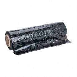 Stretch Associates - 18" x 1,500' 80 Gauge Black Hand Held Stretch & Pallet Wrap for Use with Dispenser - 4 Piece, 80 Gauge, Black - Eagle Tool & Supply
