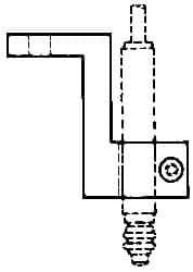 Mahr - Remote Data Collection L Bracket - 52.32mm Overall Length, For Use with Cartridge Type Gage Head - Eagle Tool & Supply