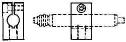 Mahr - Remote Data Collection Square Bracket - 28.6mm Overall Length, For Use with Cartridge Type Gage Head, Max micro m Indicators, Remote Indicating Units - Eagle Tool & Supply