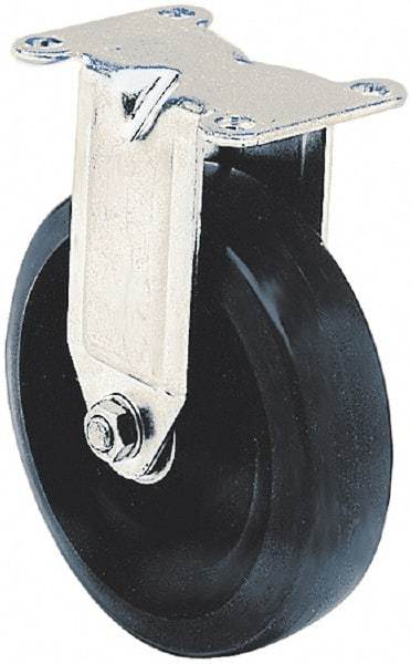 Albion - 4" Diam x 1-1/4" Wide x 5-13/32" OAH Top Plate Mount Swivel Caster - Polyurethane, 250 Lb Capacity, Ball Bearing, 2-7/8 x 3-5/8" Plate - Eagle Tool & Supply