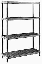 Metro - 48" Wide, 1-1/2" High, Open Shelving Shelf - Polymer, 18" Deep, Use with Metro Max Q - Eagle Tool & Supply