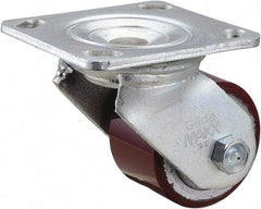 Value Collection - 3" Diam x 1-1/2" Wide x 4-1/2" OAH Top Plate Mount Swivel Caster - Polyurethane, 420 Lb Capacity, Roller Bearing, 4 x 4-1/2" Plate - Eagle Tool & Supply