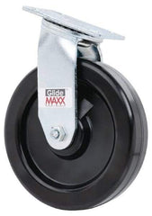 Value Collection - 8" Diam x 2" Wide x 9-1/2" OAH Top Plate Mount Swivel Caster - Phenolic, 900 Lb Capacity, Roller Bearing, 4 x 4-1/2" Plate - Eagle Tool & Supply