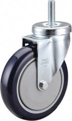 Value Collection - 5" Diam x 1-1/4" Wide x 6-1/8" OAH Stem Mount Swivel Caster - Polyurethane, 300 Lb Capacity, Ball Bearing, 1/2-13 x 1-1/2" Threaded Stem - Eagle Tool & Supply
