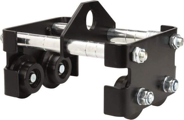 Coffing - 1/4 Ton Capacity Plain Trolley - 2mm to 8.7mm Flange Width, 2-1/4" Wheel Diam, 4" to 24" I-Beam, 27" Min Radius - Eagle Tool & Supply