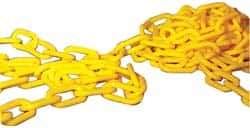 NMC - 100' Long x 1-1/2" Wide Plastic Chain - Yellow - Eagle Tool & Supply