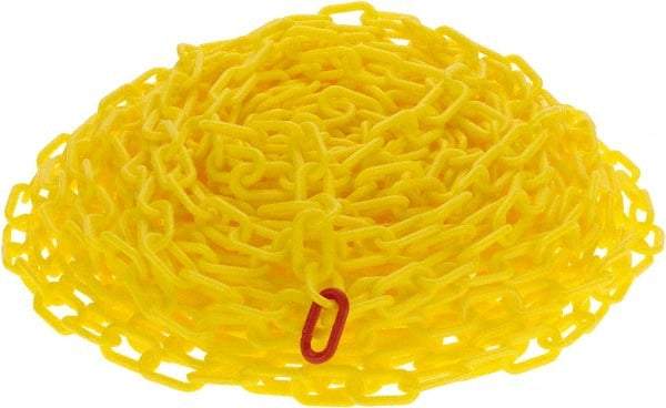 NMC - 100' Long x 2" Wide Plastic Chain - Yellow - Eagle Tool & Supply