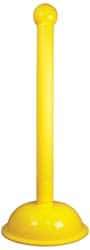 NMC - 41" High, 3" Pole Diam, Warning Post - Yellow - Eagle Tool & Supply