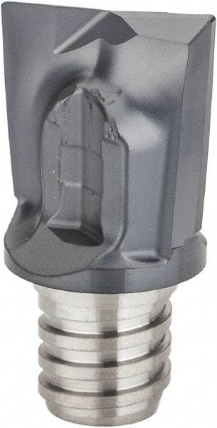 Iscar - MM HC Grade IC908 Carbide T-Slot Milling Tip Insert - TiAlN Finish, 2 Flutes, 5/8" Cutting Diam, 0.6" Depth of Cut, 3/4" Extension, 0.016" Cnr Rad, 10° Helix - Eagle Tool & Supply