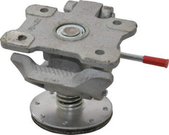 Albion - 5-11/32" Mounting Height, Position Floor Lock for 4" Diam Caster Wheels - 4-11/16" Retracted Clearance, 3-11/16" x 5-3/8" Top Plate Size, 2-5/8" x 3-5/8" Bolt Hole Spacing - Eagle Tool & Supply