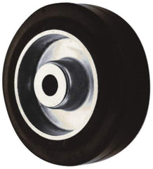 Albion - 5 Inch Diameter x 2 Inch Wide, Rubber Caster Wheel - 450 Lb. Capacity, 2-3/8 Inch Hub Length, 1/2 Inch Axle Diameter, Sealed Roller Bearing - Eagle Tool & Supply