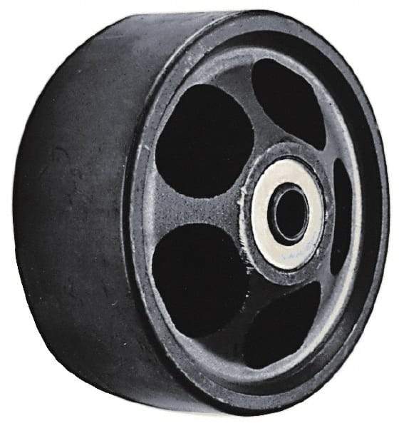 Albion - 6 Inch Diameter x 2 Inch Wide, Semi-Steel Caster Wheel - 1,650 Lb. Capacity, 2-3/8 Inch Hub Length, 1/2 Inch Axle Diameter, Roller Bearing - Eagle Tool & Supply