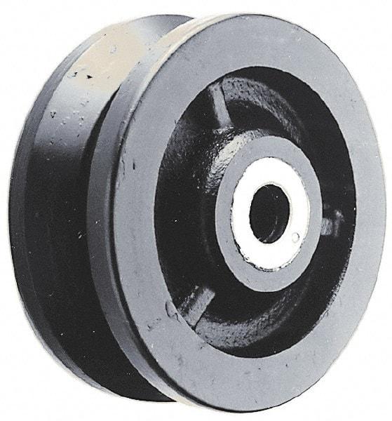 Albion - 6 Inch Diameter x 2-1/2 Inch Wide, Cast Iron Caster Wheel - 3,000 Lb. Capacity, 2-7/8 Inch Hub Length, 1/2 Inch Axle Diameter, Roller Bearing - Eagle Tool & Supply