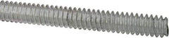 Value Collection - #10-24 UNC (Coarse), 6' Long, Low Carbon Steel Threaded Rod - Zinc-Plated Finish, Right Hand Thread - Eagle Tool & Supply