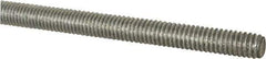 Made in USA - 1/2-13 UNC (Coarse), 6' Long, Low Carbon Steel Threaded Rod - Zinc-Plated Finish, Right Hand Thread - Eagle Tool & Supply