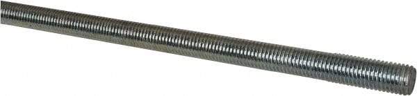 Made in USA - 3/4-10 UNC (Coarse), 6' Long, Low Carbon Steel Threaded Rod - Zinc-Plated Finish, Right Hand Thread - Eagle Tool & Supply