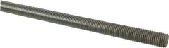 Made in USA - 1-8 UNC (Coarse), 6' Long, Low Carbon Steel Threaded Rod - Zinc-Plated Finish, Right Hand Thread - Eagle Tool & Supply