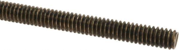 Made in USA - 1/4-20 UNC (Coarse), 6' Long, Brass Threaded Rod - Right Hand Thread - Eagle Tool & Supply