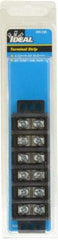 Ideal - 6 Poles, 600 Volt, 30 Amp, -40 to 266°F, Polyester Thermoplastic, Polyester Thermoplastic Multipole Terminal Block - Zinc Plated Steel, 22 to 10 AWG Compatibility, 0.81 Inch High - Eagle Tool & Supply
