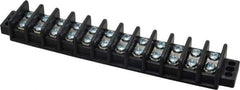 Ideal - 12 Poles, 600 Volt, 30 Amp, -40 to 266°F, Polyester Thermoplastic, Polyester Thermoplastic Multipole Terminal Block - Zinc Plated Steel, 22 to 10 AWG Compatibility, 0.81 Inch High - Eagle Tool & Supply