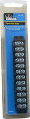 Ideal - 12 Poles, 300 Volt, 30 Amp, -40 to 266°F, Polyester Thermoplastic, Polyester Thermoplastic Multipole Terminal Block - Zinc Plated Steel, 22 to 14 AWG Compatibility, 0.41 Inch High - Eagle Tool & Supply